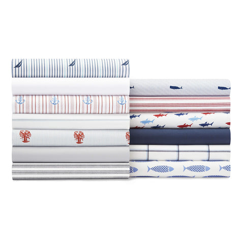 Nautica Twin XL fitted sheet on mattress showing fit for extra-long beds