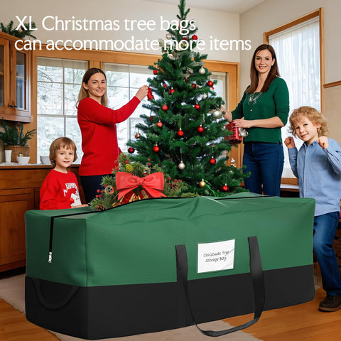 NAVTUE bag being packed with disassembled tree for safe storage