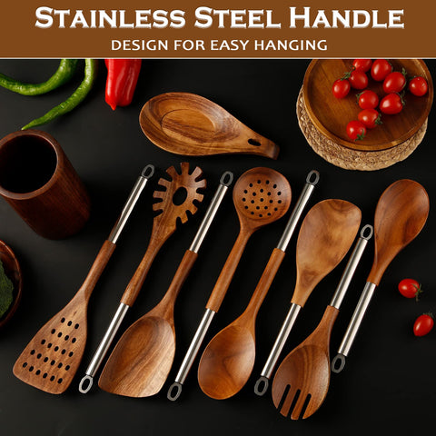NAYAHOSE utensils beside common items showing scale and compact kitchen-friendly benefit