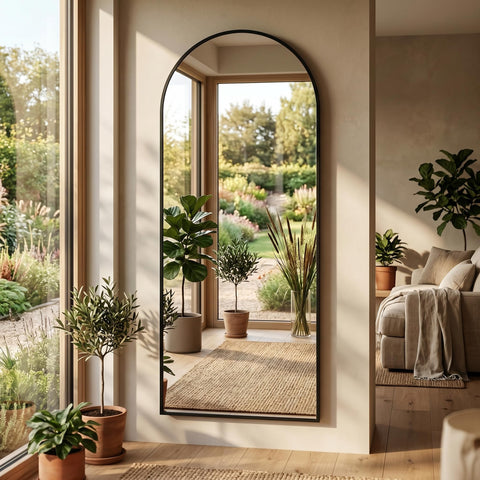 NBGV mirror mounted in entryway creating brighter, welcoming benefit