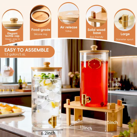 NBNSTHV fruit-infused drinks visible through glass enhancing guest appeal