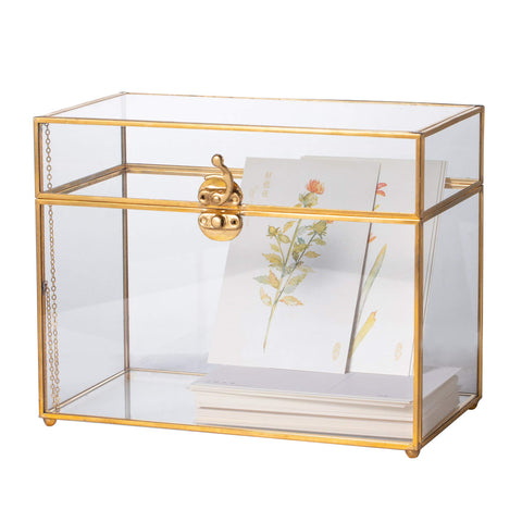 NCYP gold glass box front view showing elegant display benefit