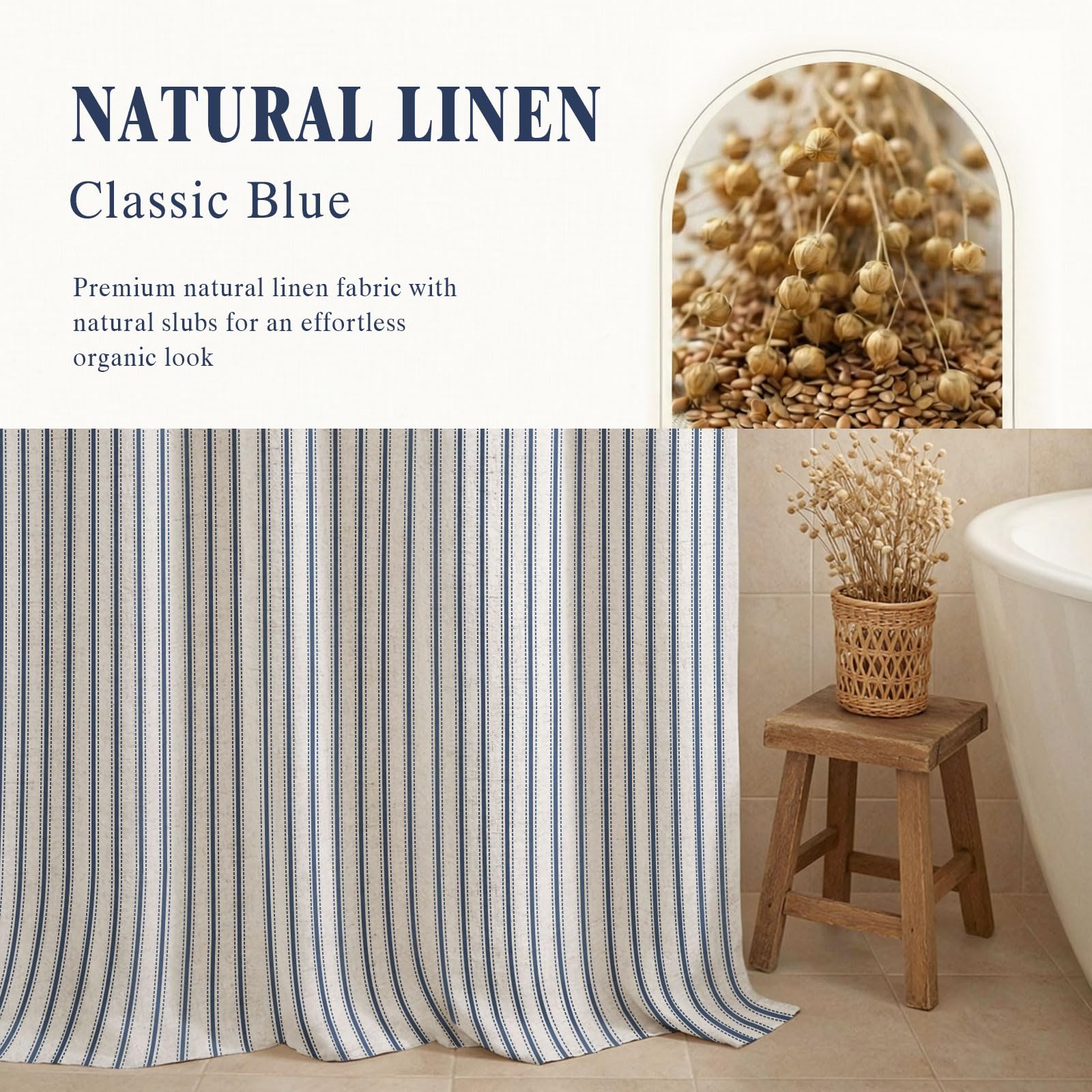 NDDYCU close-up linen texture shows soft vintage look benefit