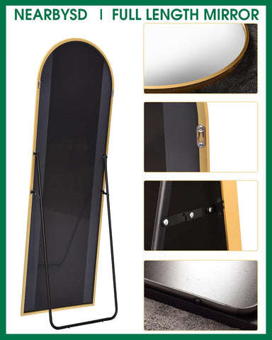 NEARBYSD mirror side profile, slim frame saves space while remaining sturdy