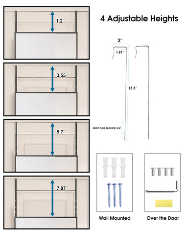 NEARBYSD over-the-door hanging in bedroom demonstrating space-saving benefit