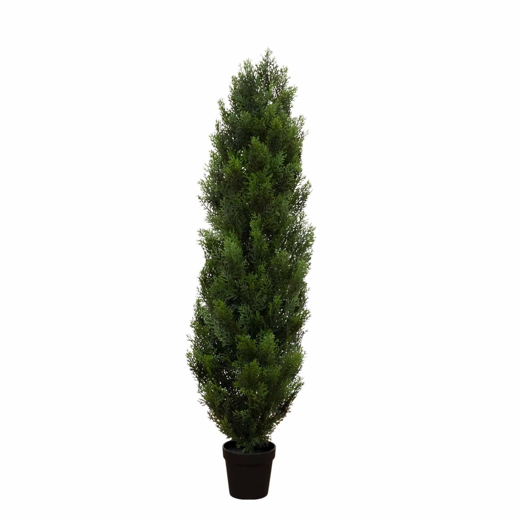 Nearly Natural front view of 4 ft cedar showcasing lifelike presence and convenience