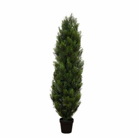 Nearly Natural front view of 4 ft cedar showcasing lifelike presence and convenience