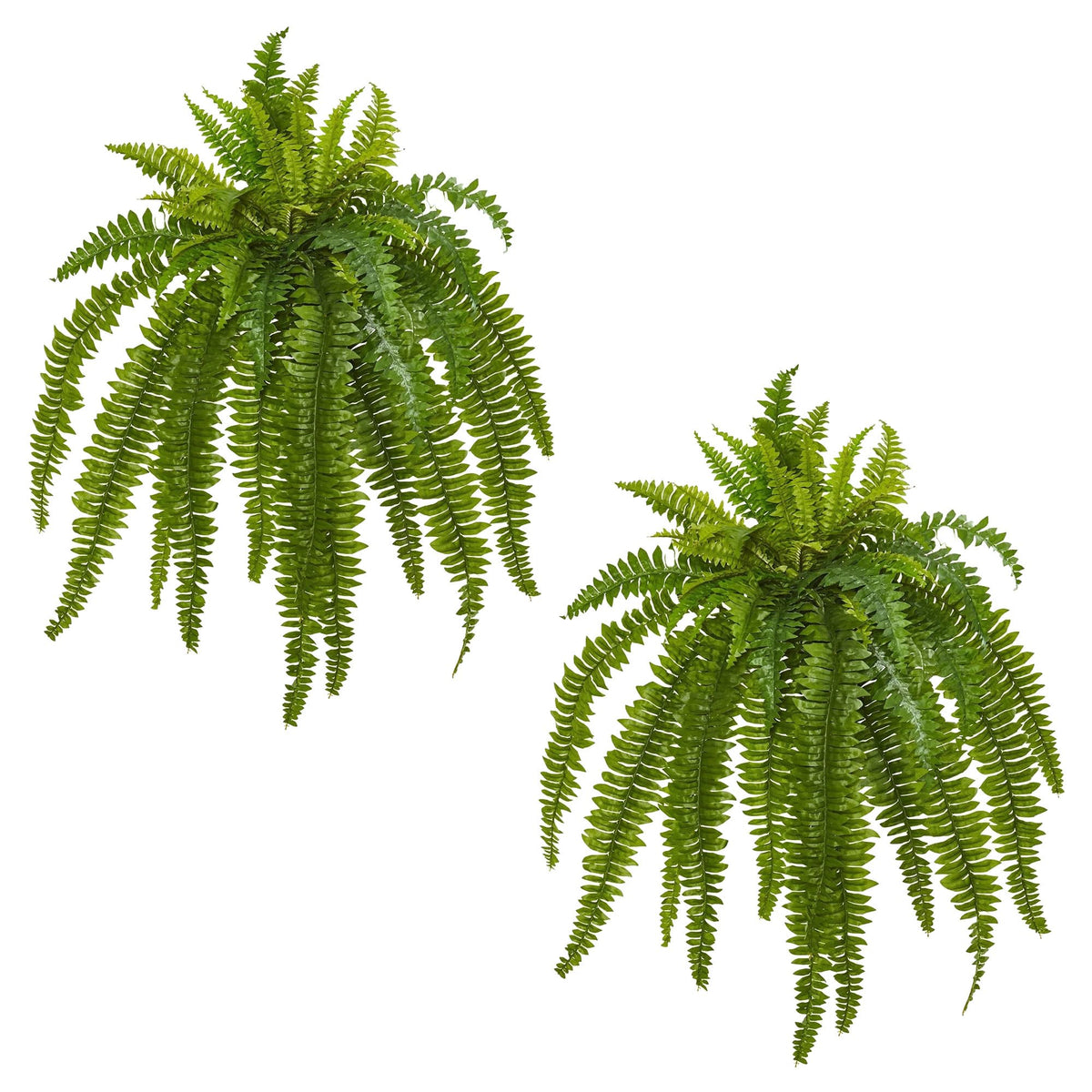 Nearly Natural front view showing full 40-inch faux Boston fern for instant greenery