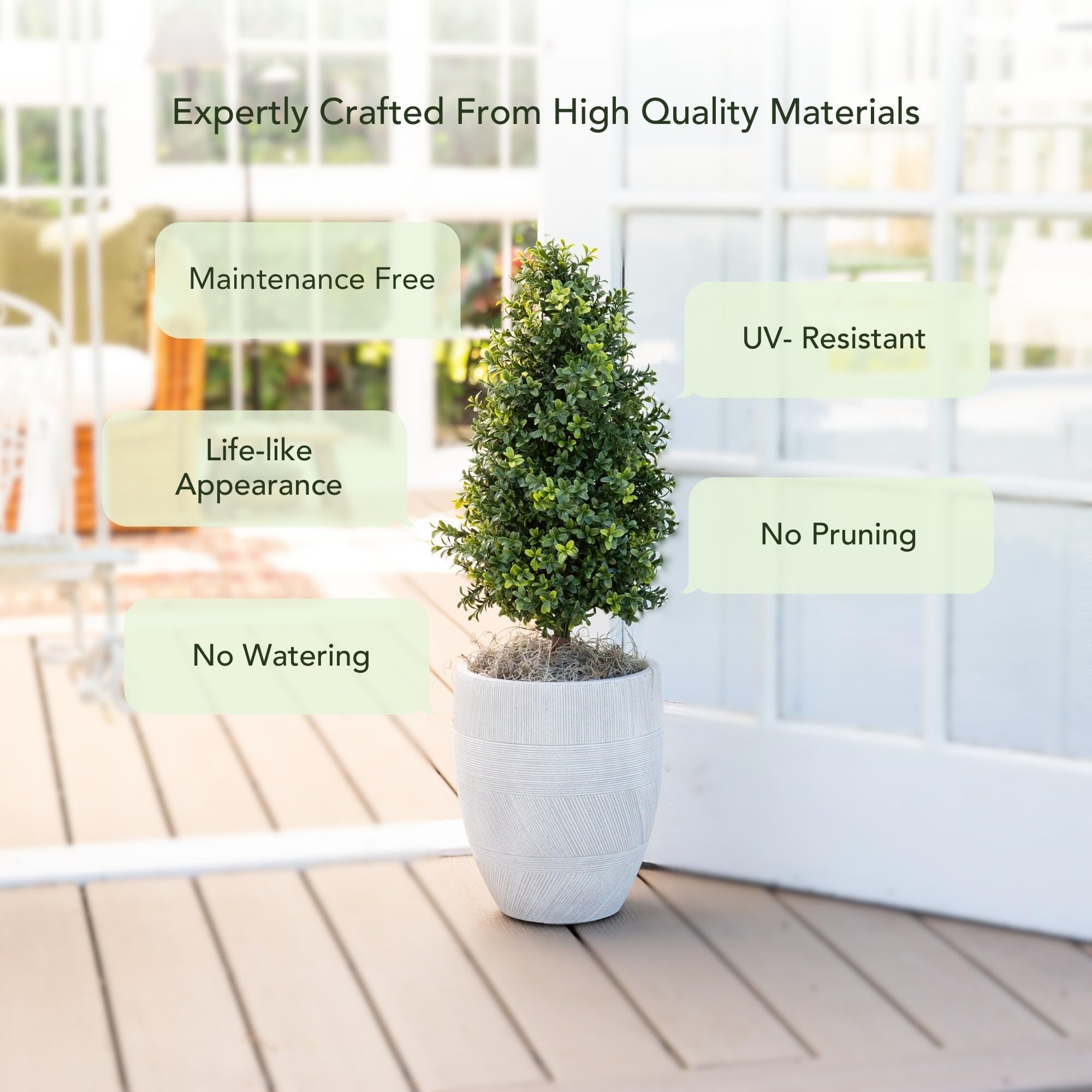 Nearly Natural leaf detail close-up highlighting realistic texture and depth