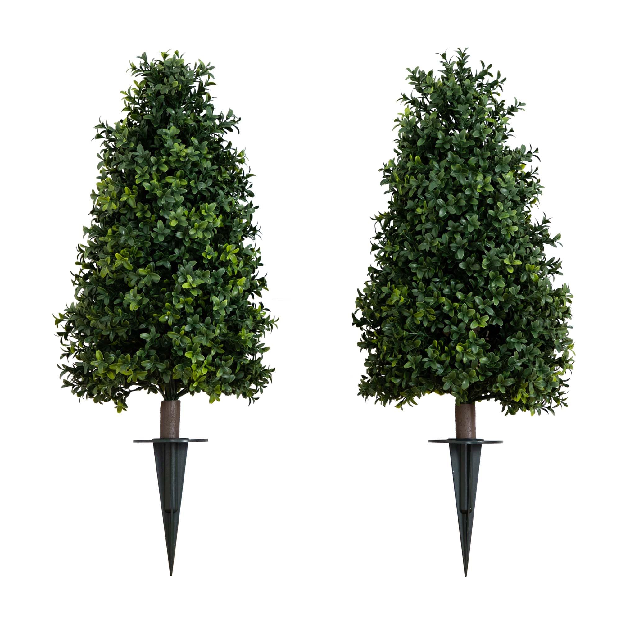 Nearly Natural boxwood front view showing manicured shape and instant curb appeal