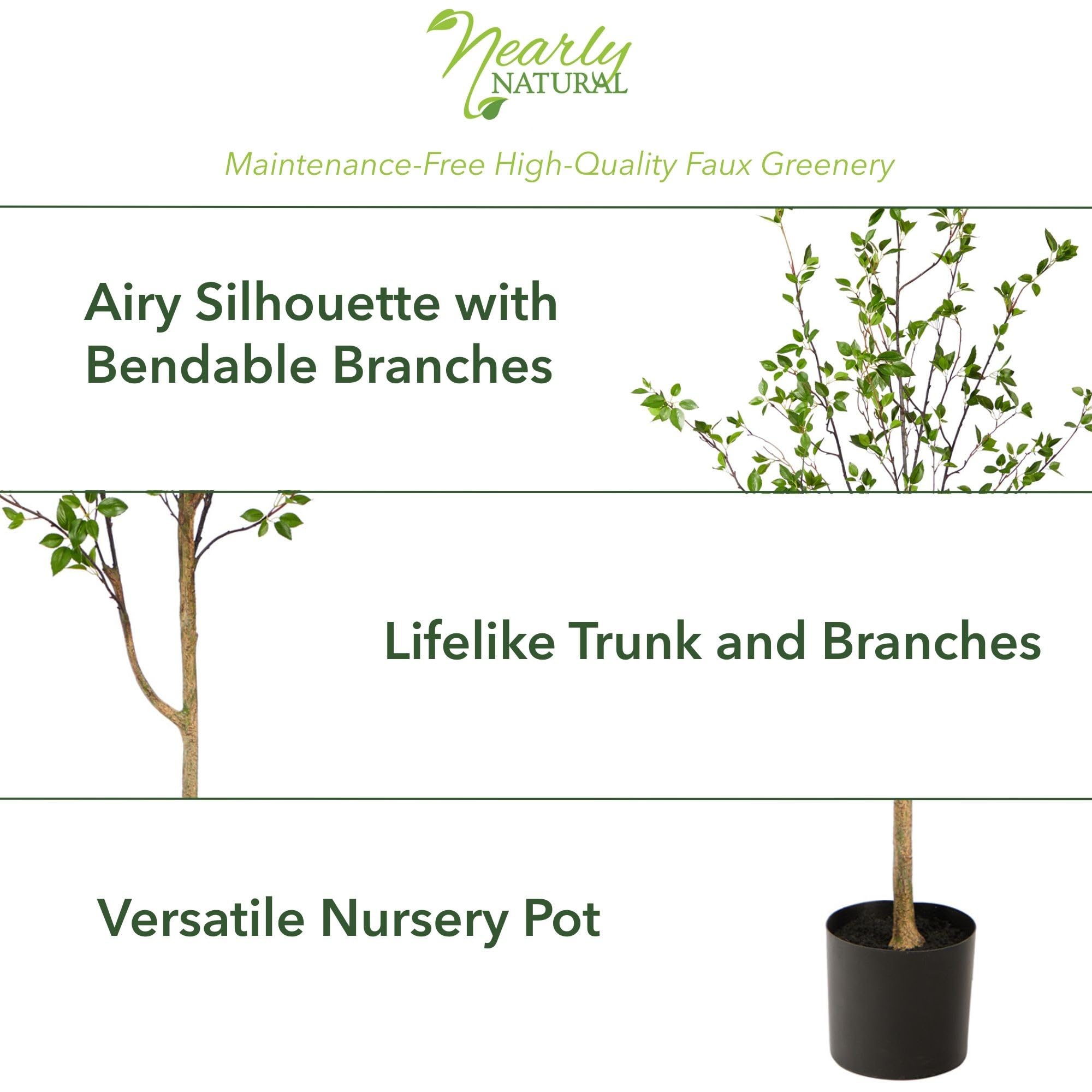Nearly Natural weighted nursery pot base demonstrating stable support and easy planter swaps