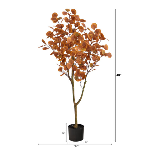Nearly Natural nursery pot and brown trunk detail highlighting stable base benefit