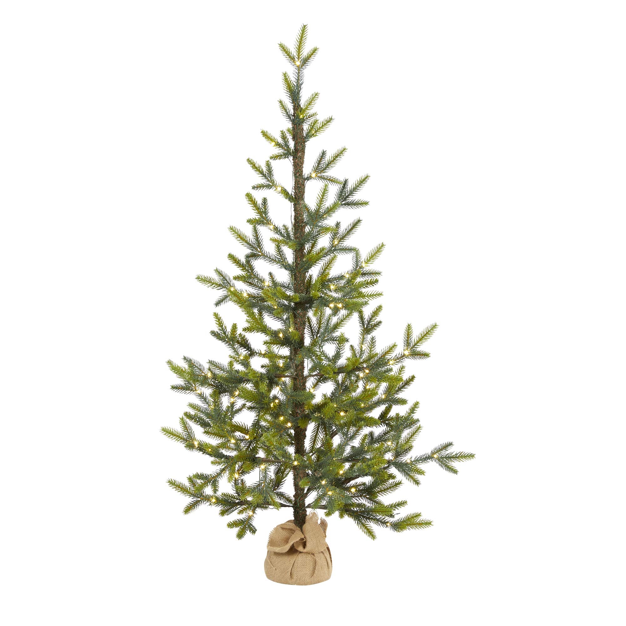 Nearly Natural front view of 4ft Fraser Fir tree showing realistic silhouette and compact size