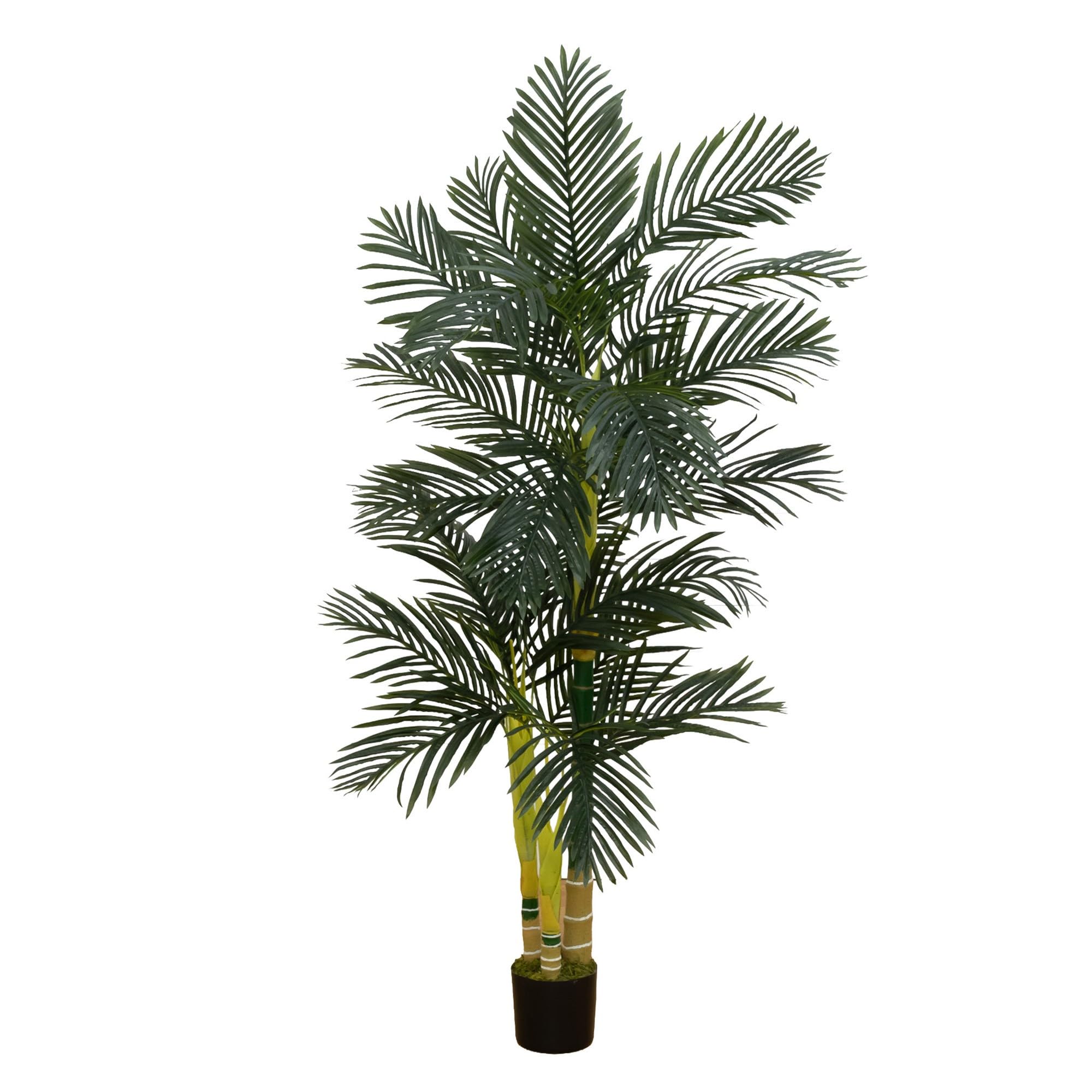 Nearly Natural front view highlighting full palm silhouette and instant tropical style