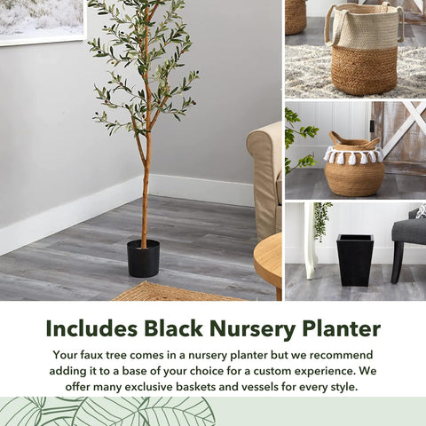 Nearly Natural tree placed in dining corner providing Mediterranean accent
