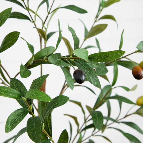 Nearly Natural faux olives detail highlighting colored fruit for authentic accent