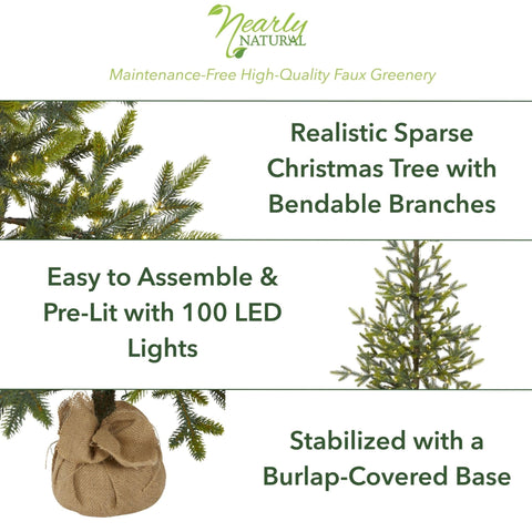 Nearly Natural tree decorated with ornaments showing flexible branches and easy styling