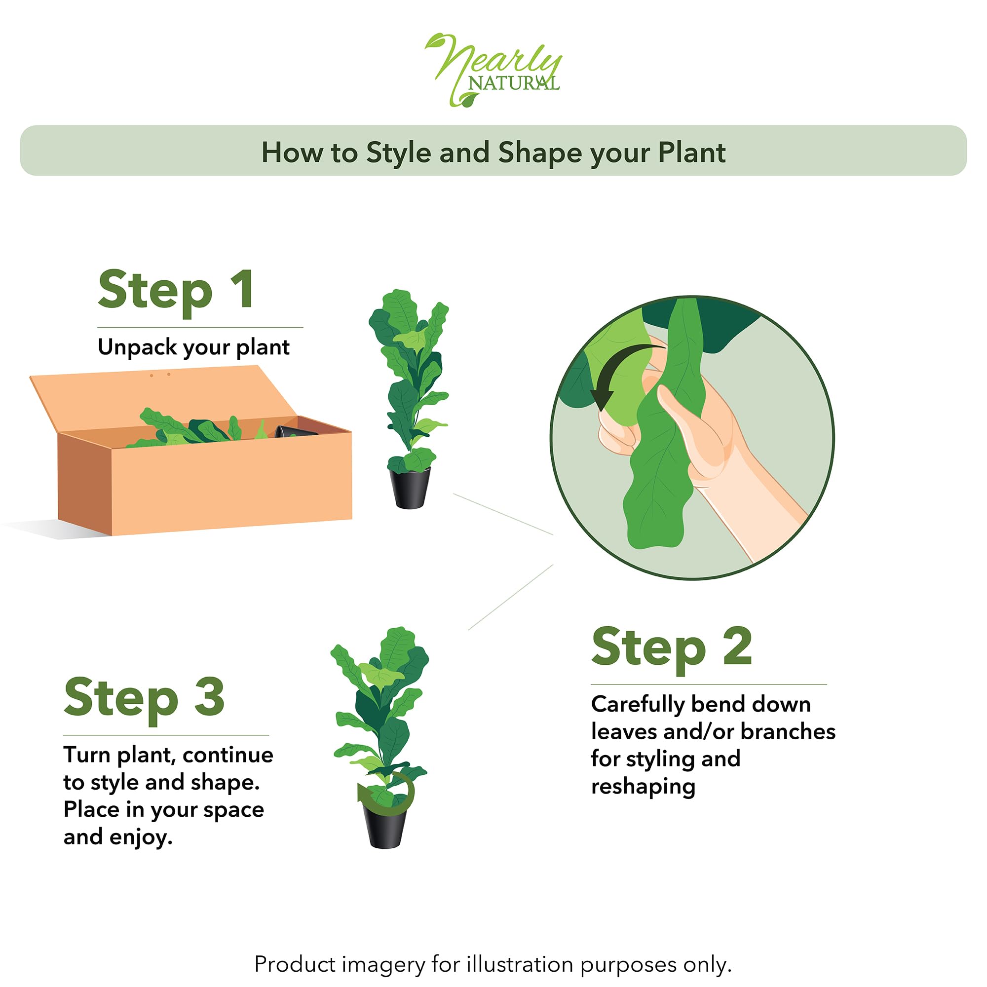 Nearly Natural peace lily nursery pot and scale comparison showing stable weighted base and placement ease