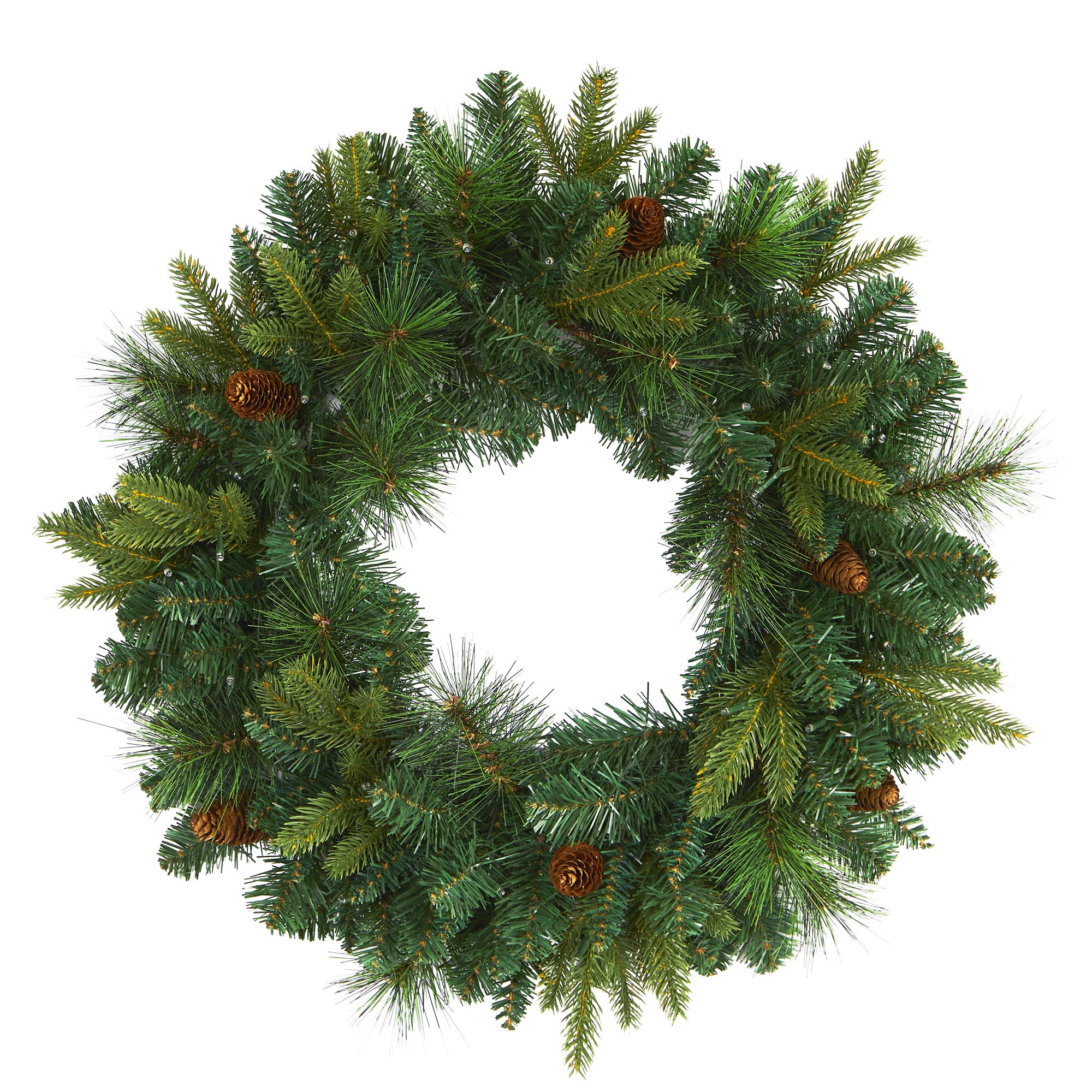 Nearly Natural pinecone detail showing lifelike accent and natural look