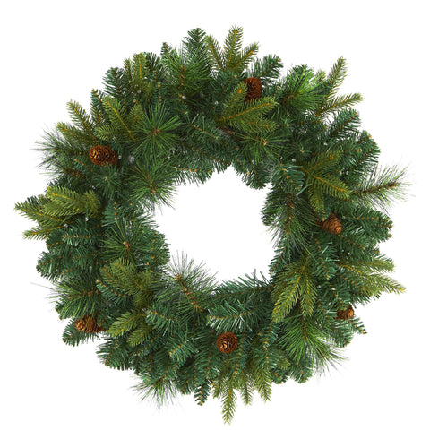 Nearly Natural pinecone detail showing lifelike accent and natural look