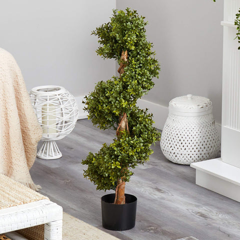 Nearly Natural planter detail highlighting sturdy base and easy display benefit