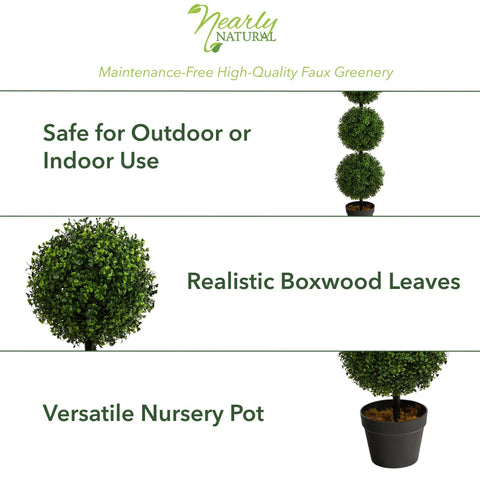 Nearly Natural black nursery pot and base providing compact footprint benefit