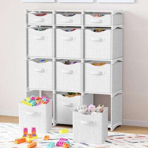 NEATERIZE fabric bin detail showing soft texture and easy-carry handles benefit