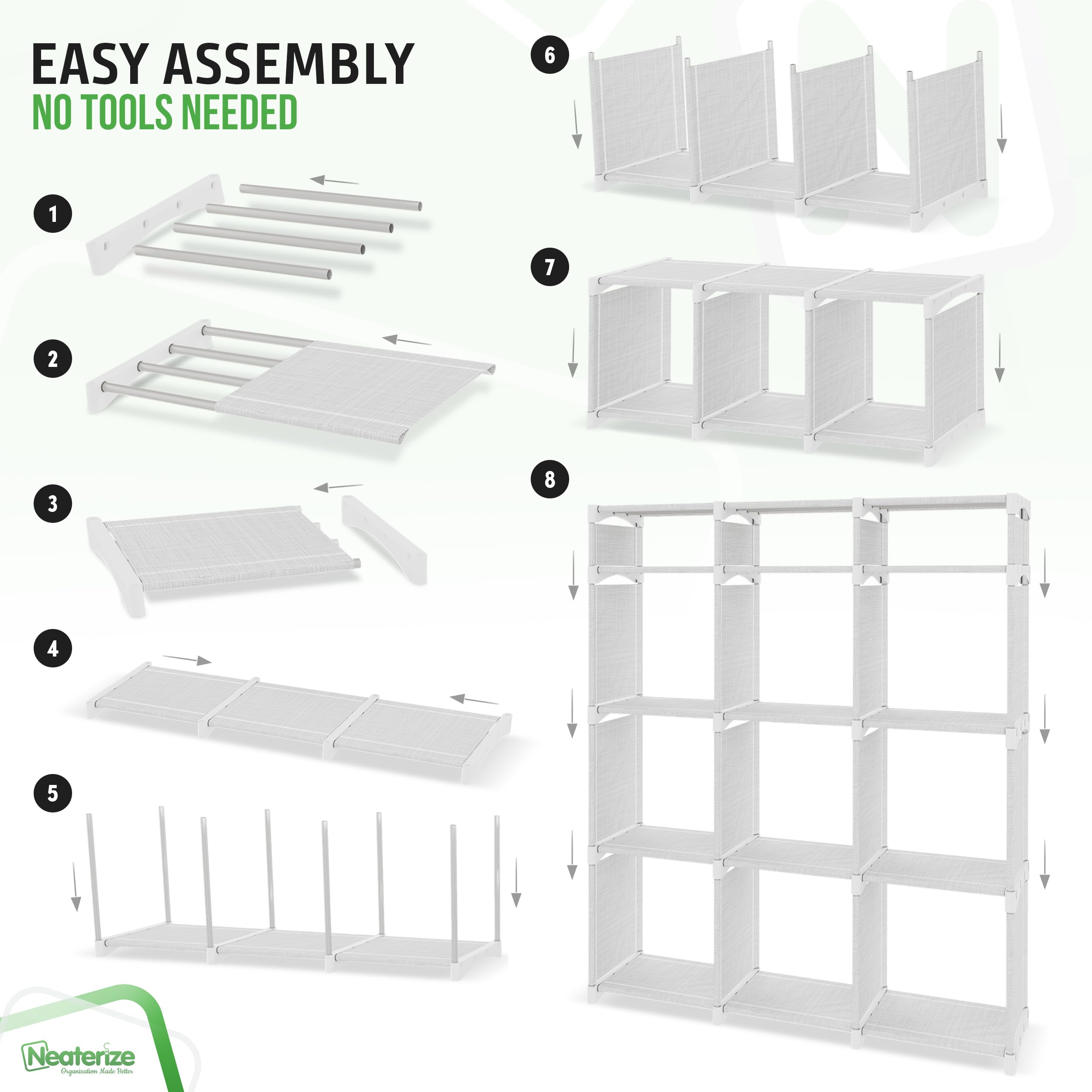 NEATERIZE in use in a playroom storing toys for tidy cleanup and quick access