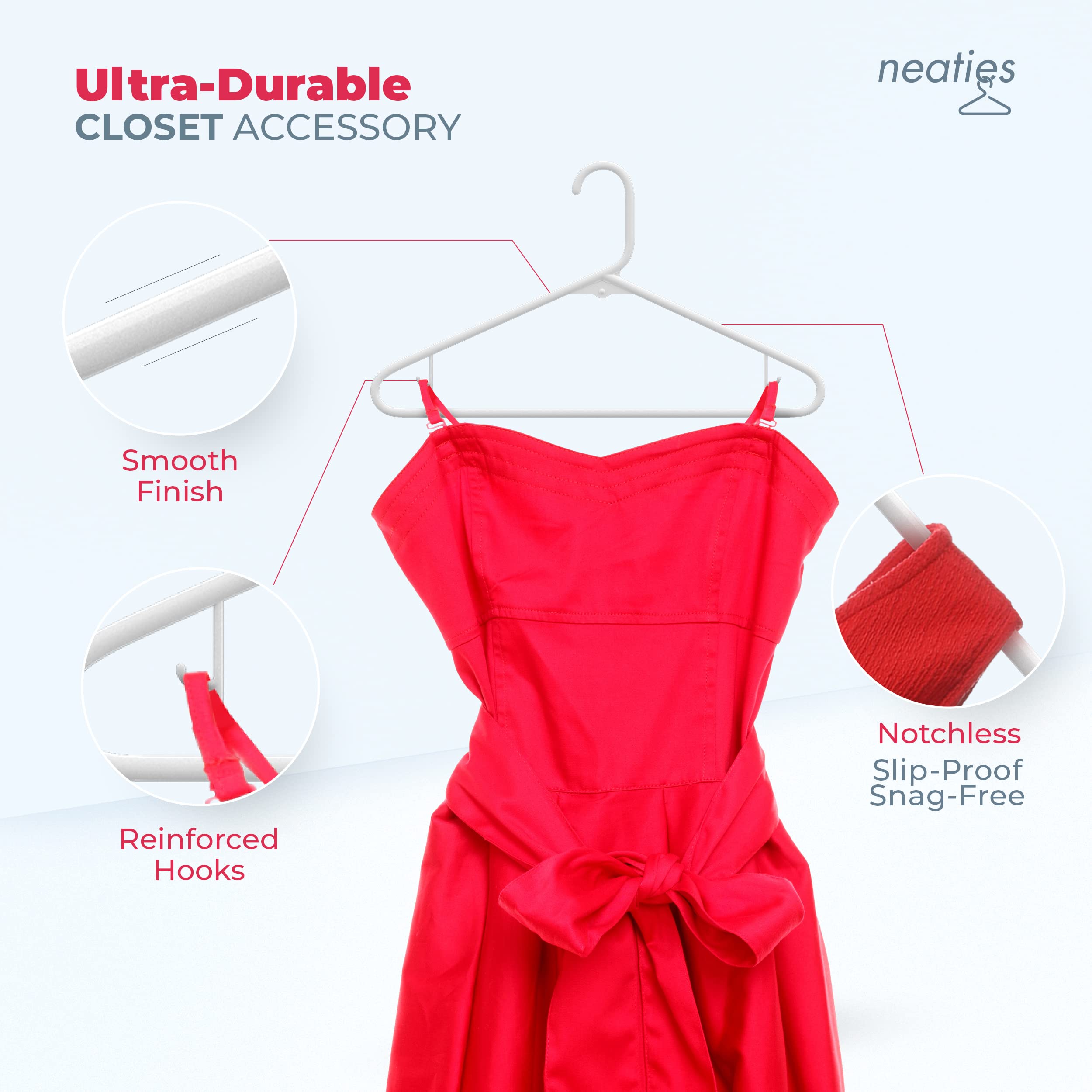 Neaties strap hook detail securing dress straps benefit