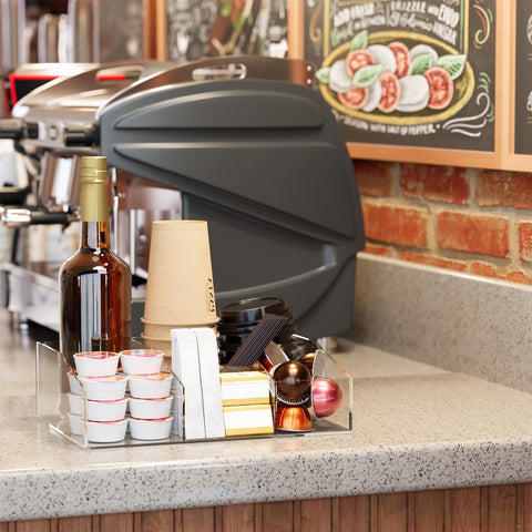 Neatsure next to cups and pods to show scale and simplify restocking decisions