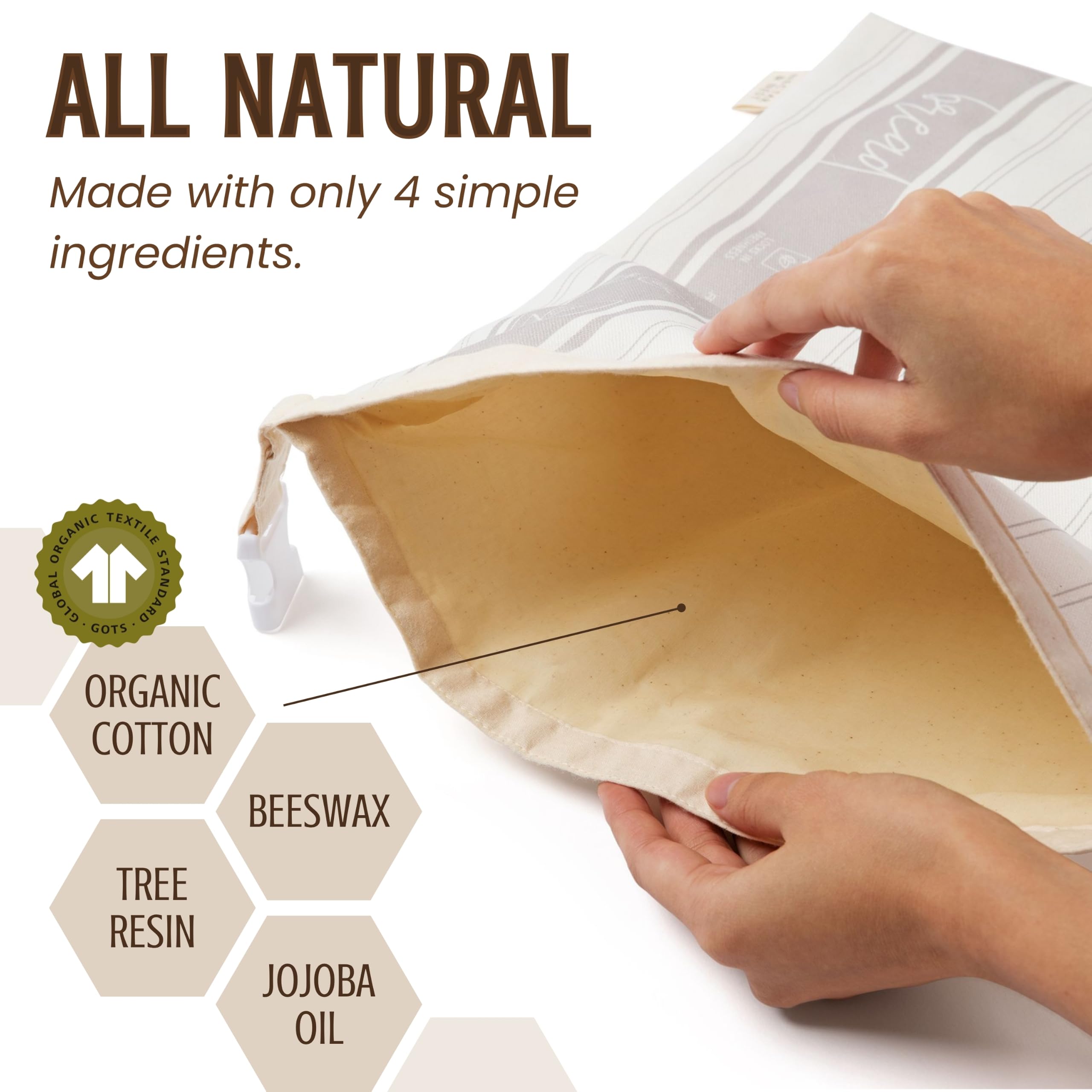 Nectar & Nest open XL bag displaying roomy dimensions for loaves