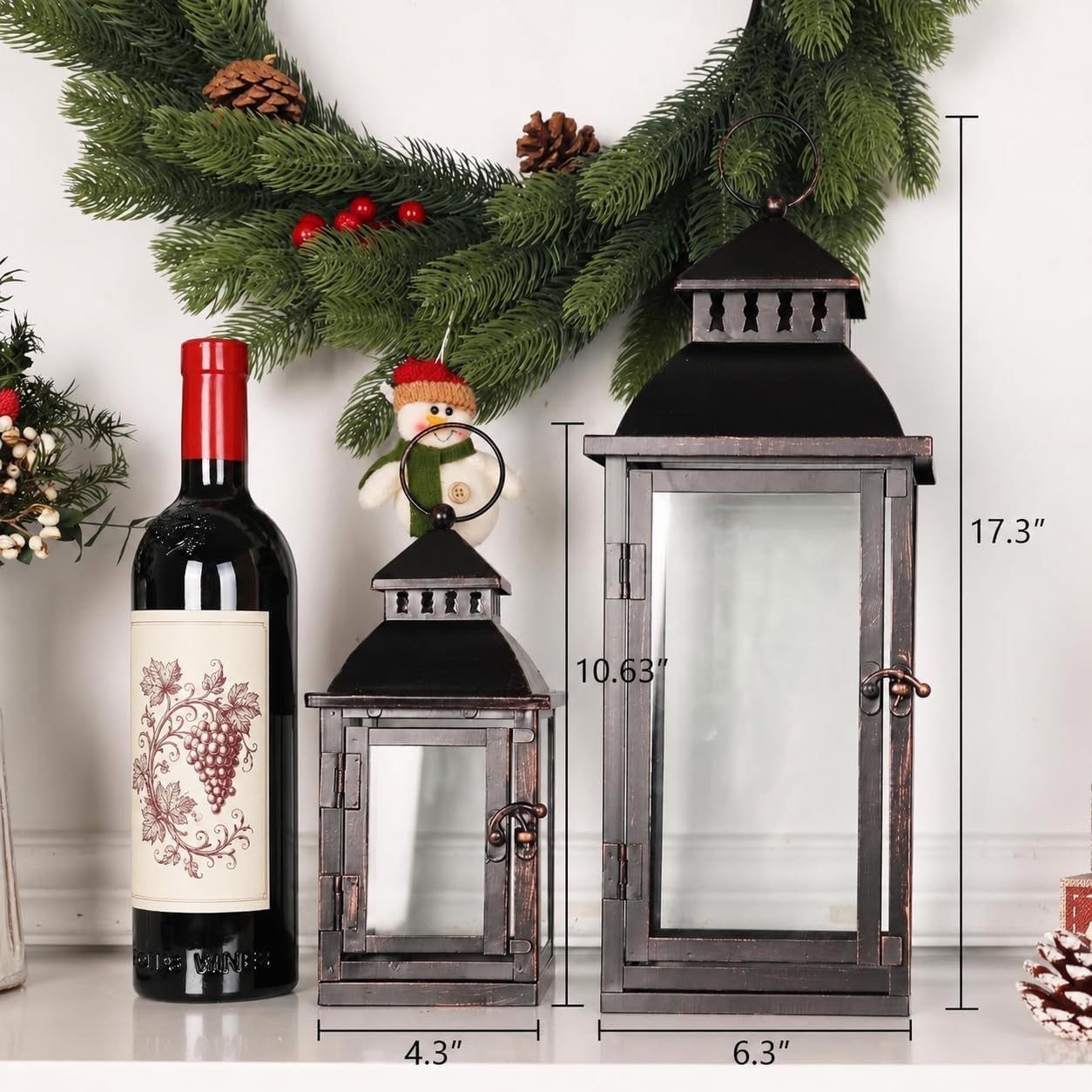 NEEDOMO clear glass pane detail protecting flame and enhancing candle glow