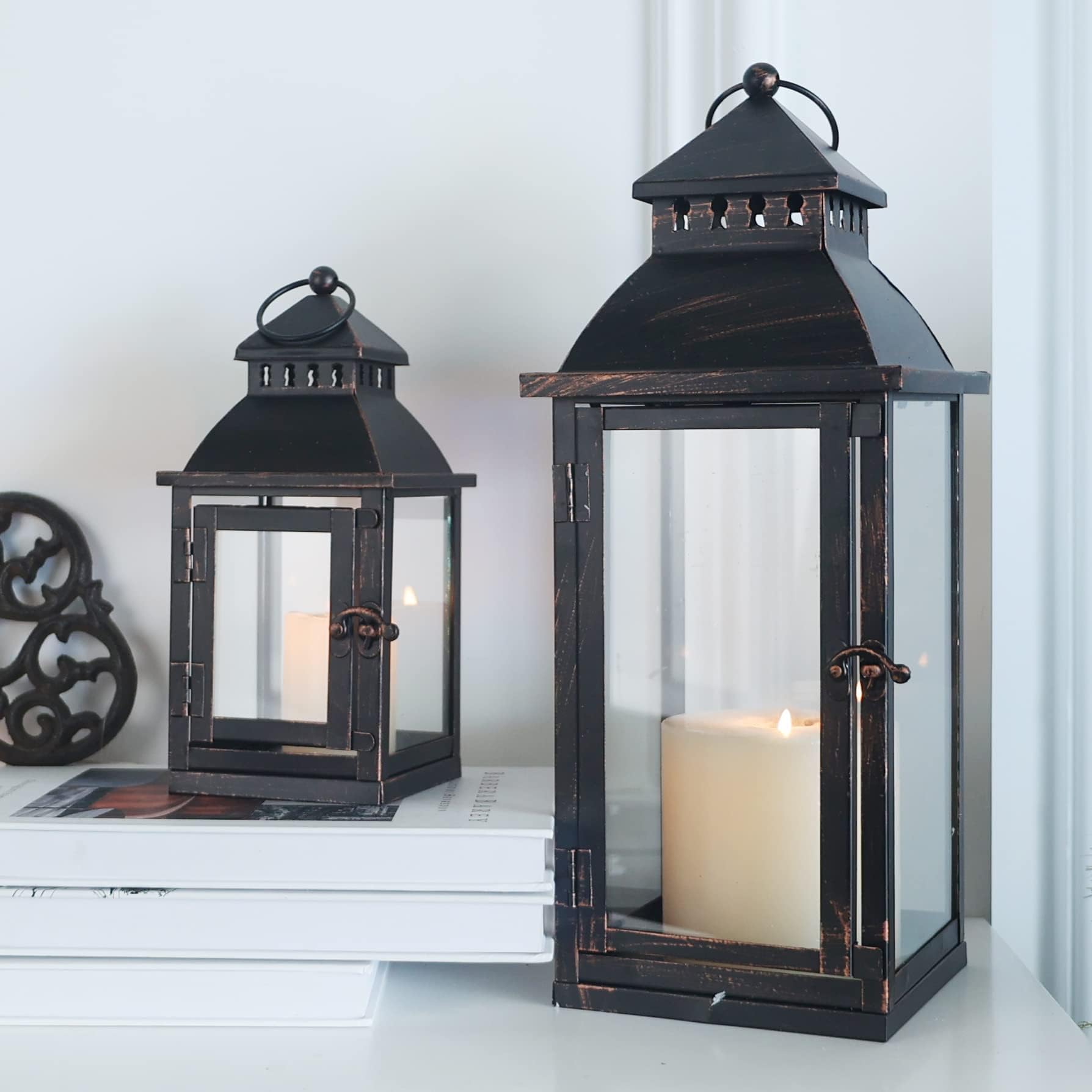NEEDOMO hanging lantern using top ring for easy installation and mobility
