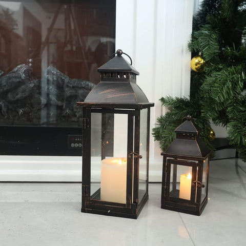 NEEDOMO neatly packaged pair demonstrating included two-lantern set convenience