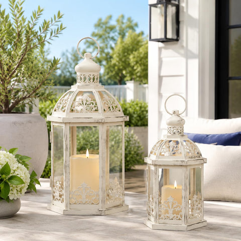 NEEDOMO lanterns on table showing size comparison and styling flexibility