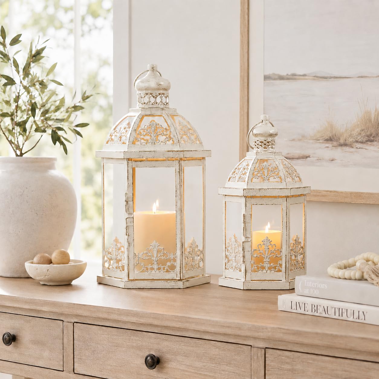NEEDOMO small lantern with tealight showing cozy tabletop illumination