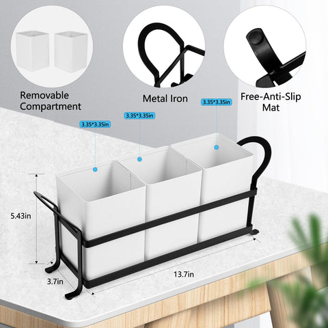 NelyBet three removable compartments filled with forks spoons and knives for quick access