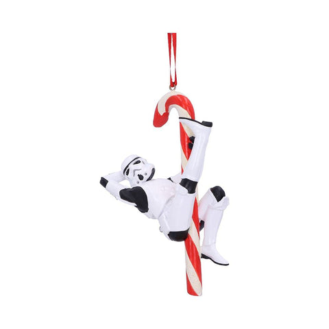 Nemesis Now Stormtrooper side profile highlighting candy cane prop and playful pose benefit