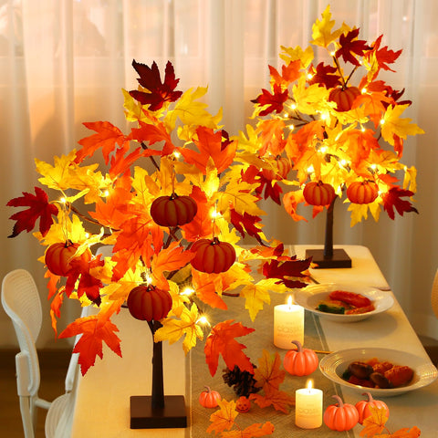 Neoclassy close-up of fabric maple leaves highlighting lifelike texture and rich autumn hues