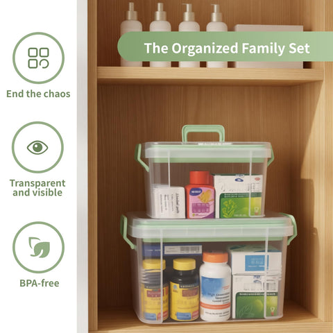 NEOCUPPIXE large box holding bottles and supplies for visible, accessible storage