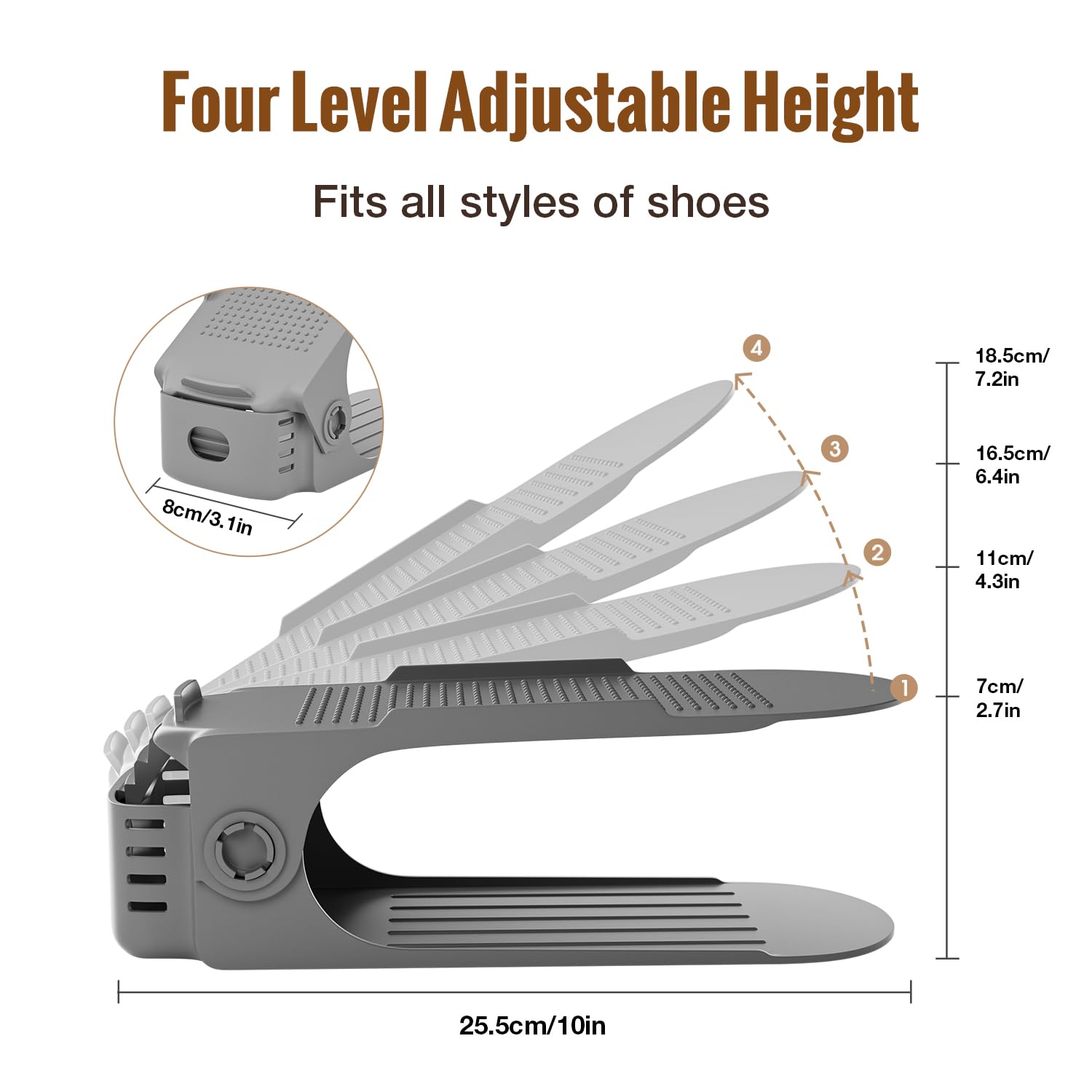 Neprock adjustable height setting demonstrating versatile fit