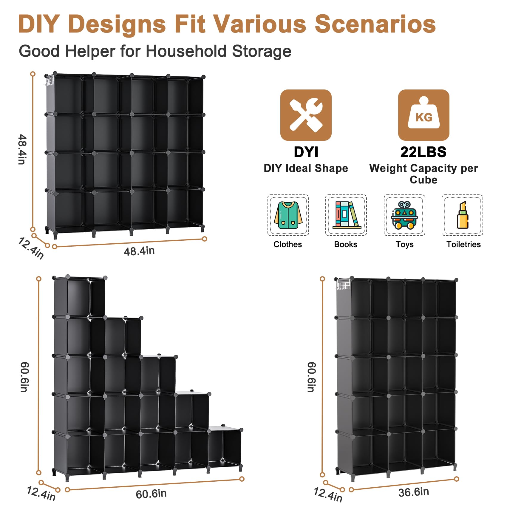 Neprock inside closet holding folded clothes, illustrates optimized clothing storage accessibility