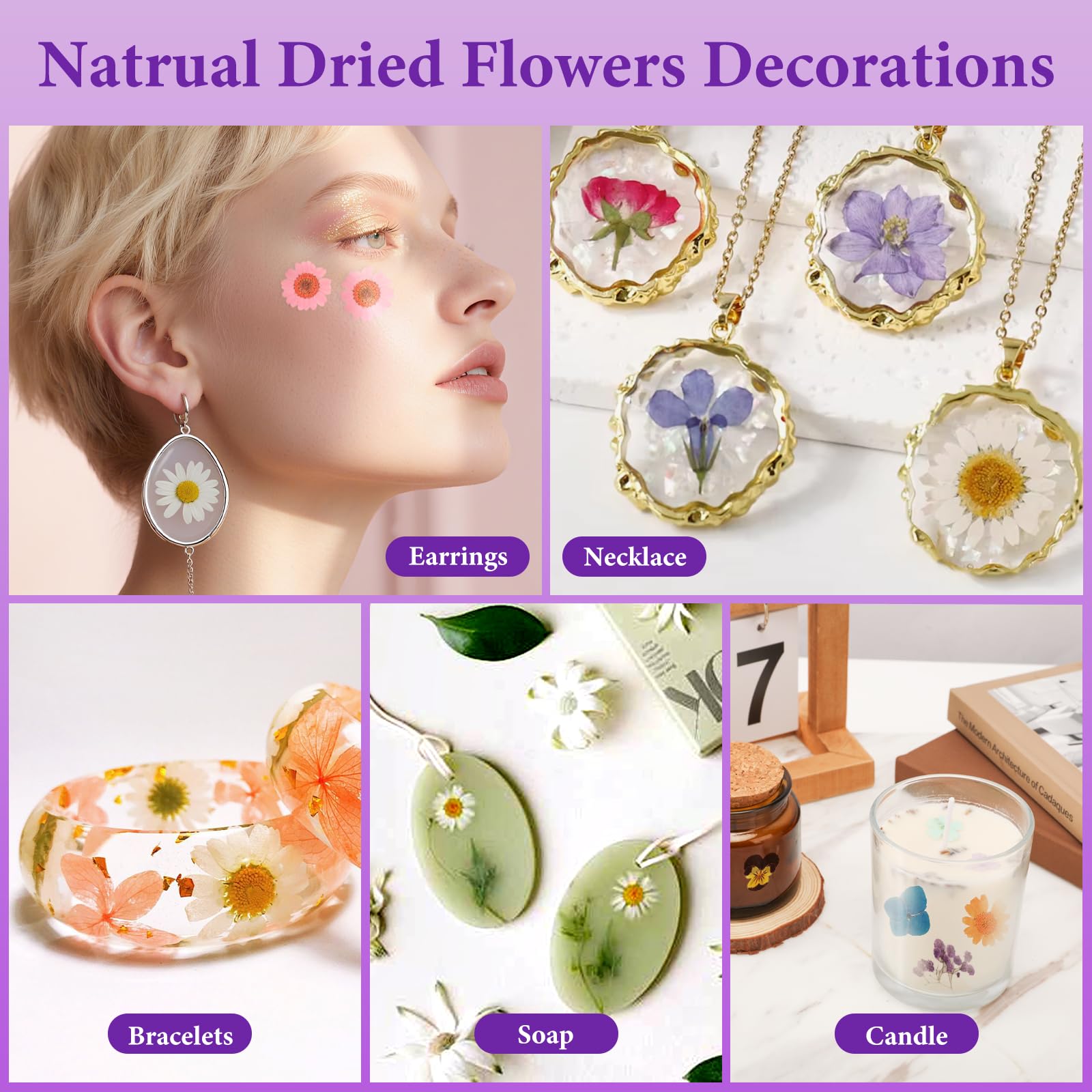 NESCCI finished bookmark featuring pressed flowers for a personalized gift