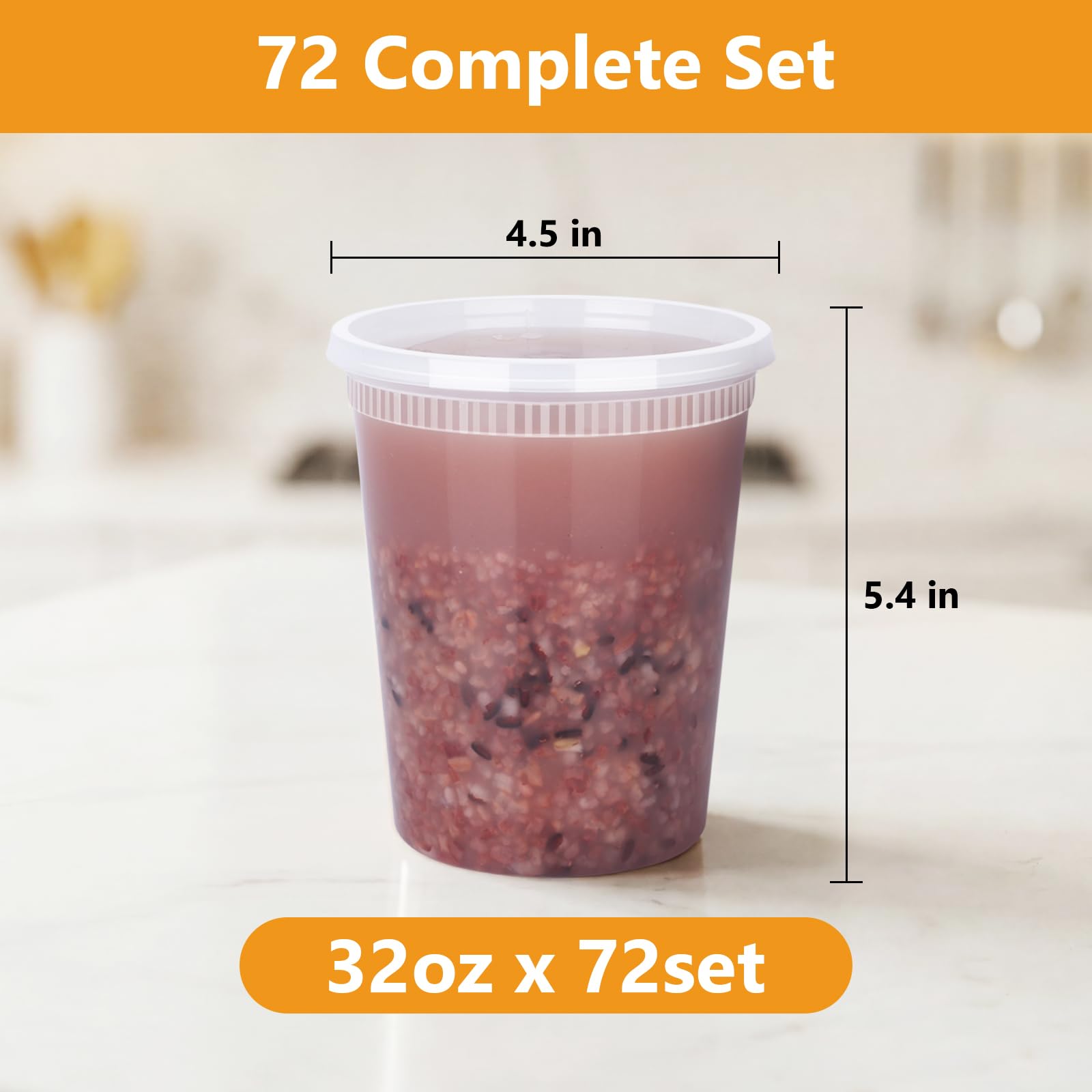 NESCCI single 32oz container with lid close-up showing durable material