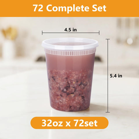 NESCCI single 32oz container with lid close-up showing durable material