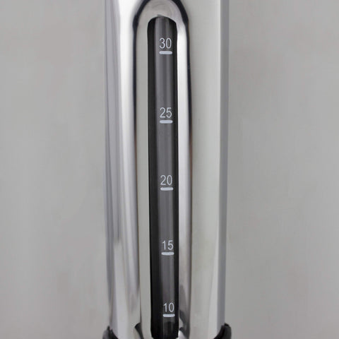 NESCO coffee urn dispensing spout close-up demonstrating drip-free pour for cleaner service