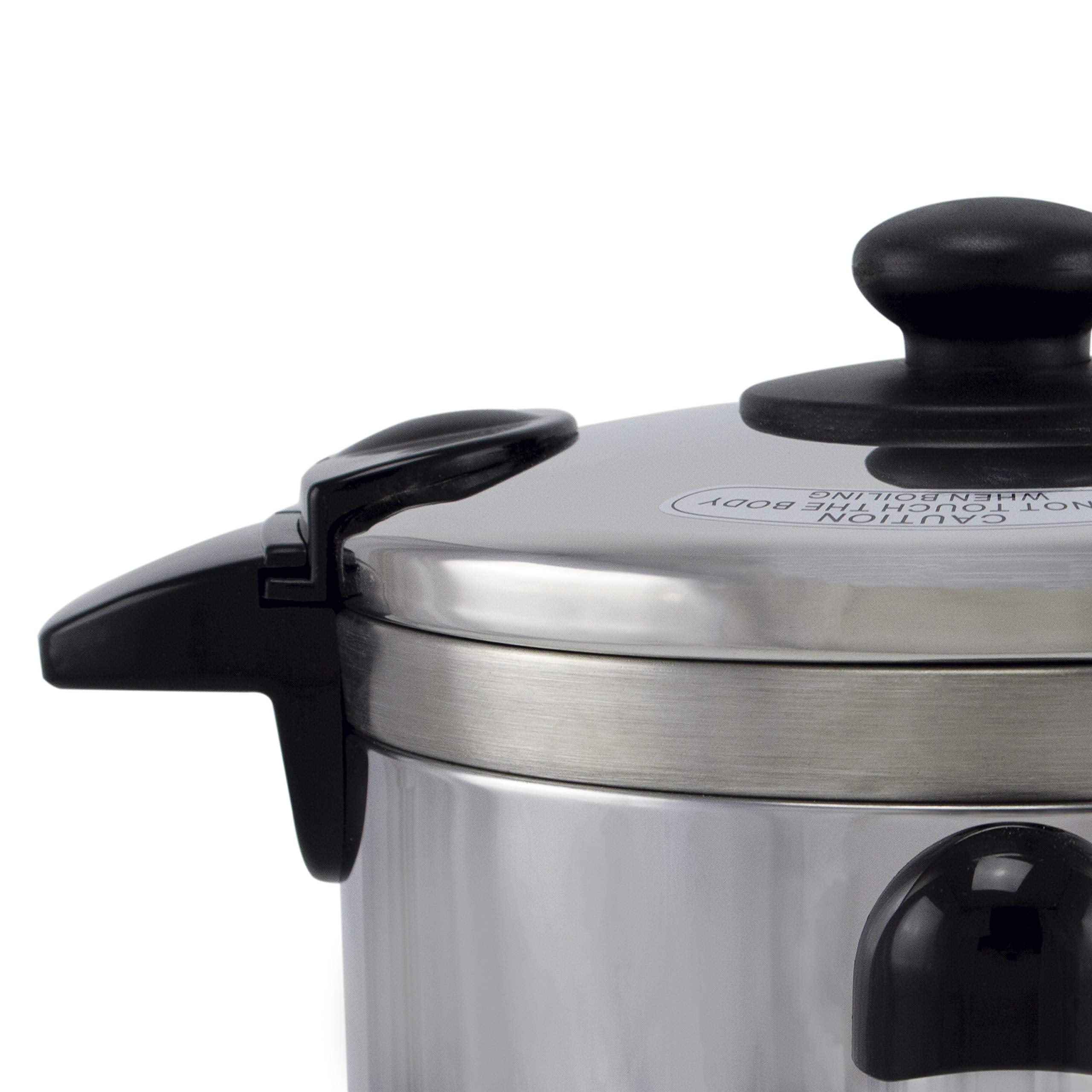 NESCO coffee urn on a serving table with cups showing event-ready presentation and convenience