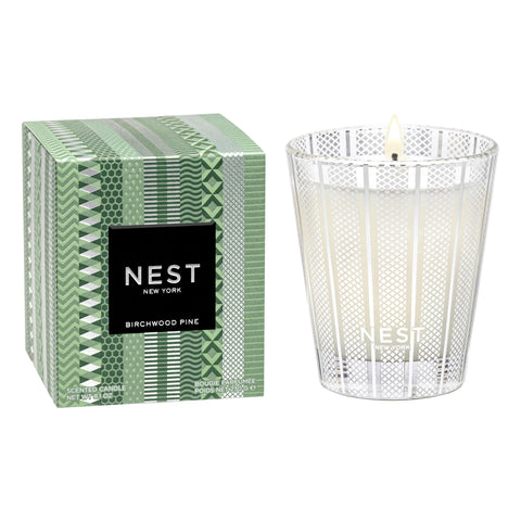 NEST New York front packaging showing holiday etched glass and elegant label benefit: decorative gift-ready look