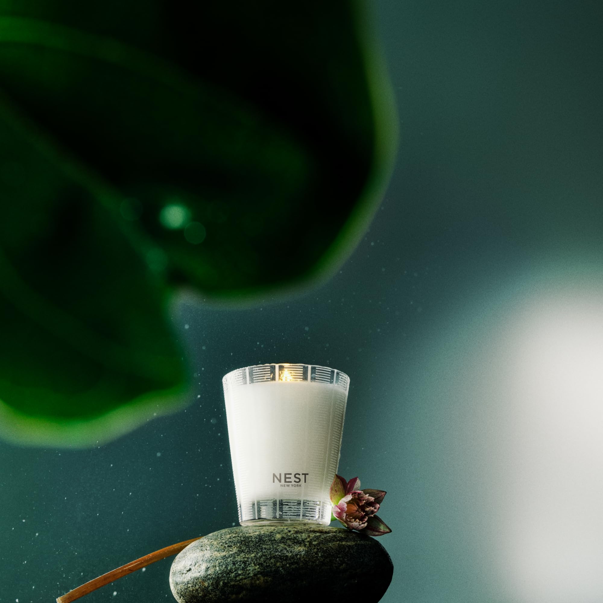 NEST New York label and stripes emphasizing decorative glass design