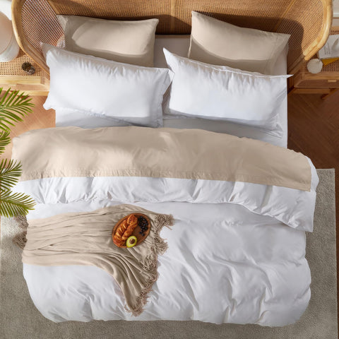 Nestl internal corner ties securing comforter to reduce shifting while sleeping